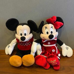 2014 ディズニー　ミッキー　ミニー　ぬいぐるみ　クリスマス　40周年