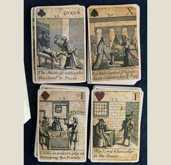 イギリス 17世紀 ピューリタン革命 トランプ デッキ リプロダクト カード フランス タロット 絵札 版画 西洋 ヴィンテージ アンティーク