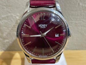 【稼働品】HENRY　LONDON　ヘンリー　ANGEL　HL39-S-0307　7D　時計　本体　レディース　電池交換済み　レザーベルト