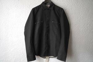 17SS DUNGAREE SHIRT Carbon Print ヘビーリネンシャツ Size5 / taichi murakami(タイチムラカミ)