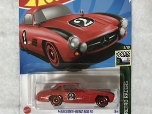 即決 ホットウィール MERCEDES BENZ 300 SL 赤 HotWheels メルセデス ベンツ 300SL RETRO RACERS ビルシュタイン BILSTEIN 未開封