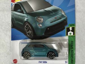 即決 否単品 ホットウィール FIAT 500e 青緑メタ HotWheels フィアット 500 e HW GREEN SPEED チンクエチェント 未開封