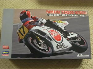 ☆処分☆　ハセガワ　1/12　ヤマハ　YZR500 0W98 チーム　ラッキーストライク　ロバーツ　内袋開封