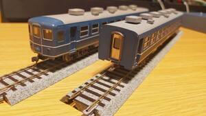 HOゲージ カツミ ブルートレイン客車 2両セット オハ12形 オハフ13形 鉄道模型