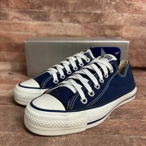 箱あり 良品 USA製 CONVERSE コンバース ローカット スニーカー 4.5 約 23.5cm ネイビー スニーカー