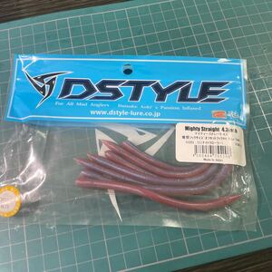 DSTYLE (ディスタイル) Mighty Straight (マイティーストレート) 4.3インチ ミミ (ナイトクローラー) ワーム　7／10本