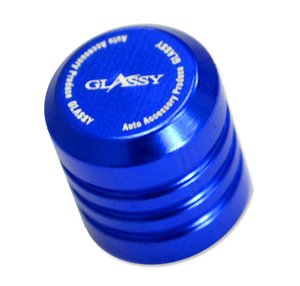 【GLASSY】汎用 メーターノブキャップ／アルマイトVer. ブルー