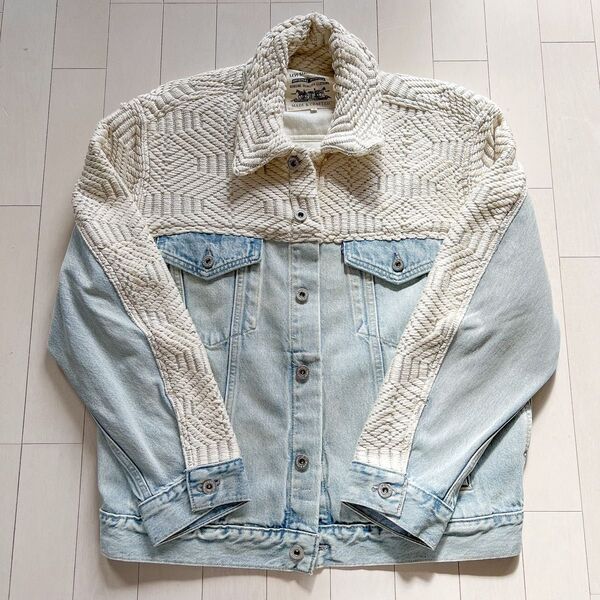希少 LEVI'S リーバイス 編み込みデニムジャケット ボヘミアン