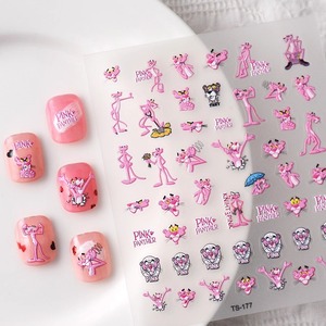 anonymity delivery Pink Panther *TS177 5D nail sticker nails sticker 