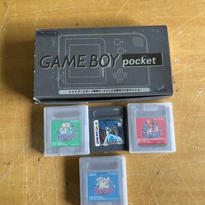 GAMEBOY pocket MGB-001ソフト5枚付き