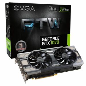 EVGA GeForce GTX 1070 FTW GAMING ACX 3.0, w/ Adjustable RGB LED Graphi