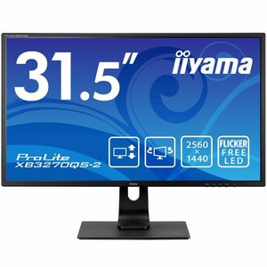 iiyama monitor display 31.5 -inch WQHD IPS system height adjustment DisplayPort HDMI DVI-D all cave 