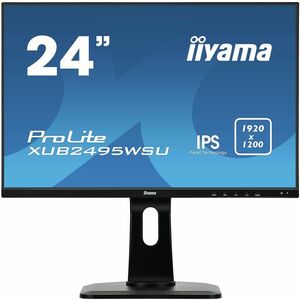 iiyama 24.1型ワイド液晶/16:10 WUXGA 1920x1200/IPS方式パネル/昇降/ピボット/スィーベル/3年保証/XU