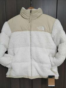 【新品】【1円～☆】定価約7.0万 ノースフェイス THE NORTH FACE ヌプシ ダウンジャケット ボア もこもこ Nuptse JKT ホワイト系 US:L size