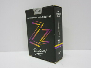 楽器祭 ① 未使用 正規品 バンドレン Vandoren ソプラノサックス リード ZZ 硬度2.5 SR4025 8枚 フランス製