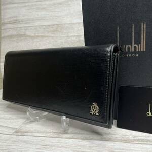 1円〜【入手困難品】ダンヒルdunhill長財布 札入れ ベルグレイブ レザー メンズ レディース ブラック×ダークレッド