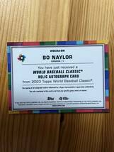 99枚限定 ボー・ネイラー 2023 Topps World Baseball Classic Bo Naylor Relic Auto 直筆サイン ジャージーレリック WBC Canada カナダ_画像2