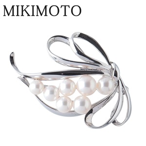 ミキモト パール ブローチ シルバー アコヤパール4.8mm～6.7mm MIKIMOTO【15796】