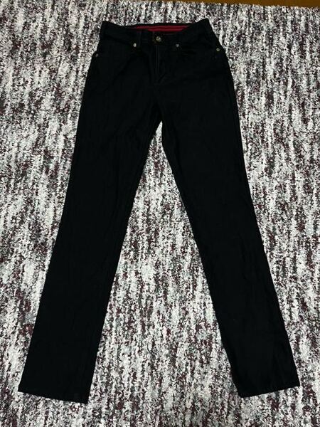 EDWIN 403LR ブラック 黒 ☆EDWIN INTERNATIONAL BASIC とてもストレッチ Sサイズ ストレートパンツ