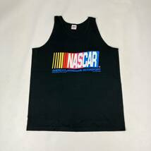 デッドストック レーシングカー ナスカー タンクトップ NASCAR ノースリーブ ブラック 90s 90年代 2000年 オフィシャル Tシャツ 黒_画像1