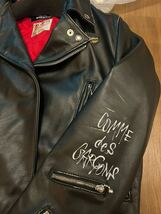 ルイスレザー コムデギャルソン サイズ 40 ライトニング フォーエバーペイント comme does garcons lewis leathers 未使用_画像9