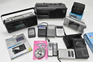 (1L 0102G22) 1円～ オーディオ 14点セット ラジカセ ラジオ ICレコーダー SONY CASIO AIWA パナソニック 他 まとめて 【ジャンク品】