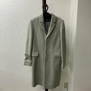 【中古品】『11-309』APC アーペーセー　チェスターコート　グレー　Sサイズ