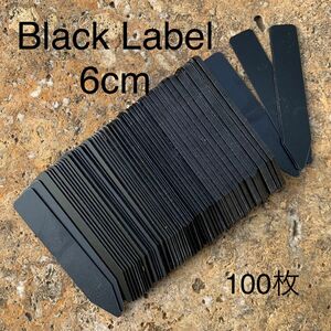 GardeningBlackLabel★園芸ラベル黒6cm 100枚鉛筆記入可！