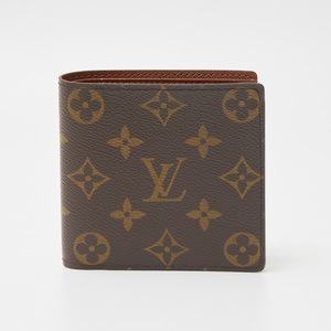 LOUIS VUITTON ルイヴィトン ポルトフォイユ・マルコ M61675 二つ折り財布 ウォレット モノグラム・キャンバス×レザー ブラウン×ゴールド