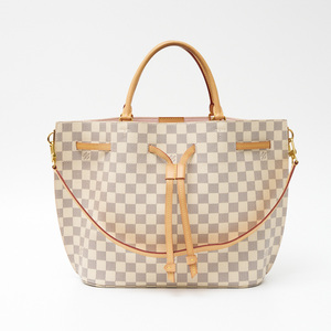 LOUIS VUITTON ルイヴィトン ジロラッタ N41579 ハンド ショルダーバッグ ダミエ・アズール キャンバス×レザー ホワイト×ピンク