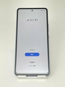 1134【動作確認済・制限○　白ロム】デモ機 Galaxy A53 5G SCG15 au ブルー