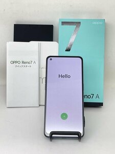 547【動作確認済・赤ロム保証】 OPPO Reno 7A A201OP Yモバイル SIMロック解除 SIMフリー ブラック