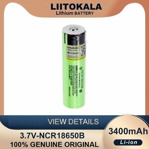 18650 リチウムイオン電池　生セル(保護基板無し)　NCR18650B 3.7V 3400mAh 長さ67mmタイプ　容量保証　1本　即納