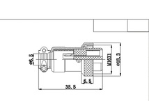 スポット溶接　自作用パーツ　航空プラグ　GX-16　2Pスポット溶接機付属品 フットペダル接続用2Pコネクタ　1組　即納可能_画像6