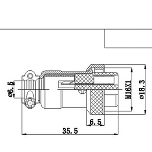 スポット溶接 自作用パーツ 航空プラグ GX-16 2Pスポット溶接機付属品 フットペダル接続用2Pコネクタ 1組 即納可能の画像6