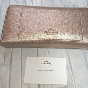 COACH コーチ 長財布 ゴールド系 カード付 