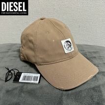 新品 未使用 タグ付き ★定価12,980円 DIESEL ディーゼル モヒカンラベル ベースボール キャップ ダメージ加工 ウォッシュ加工 帽子 29_画像1