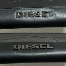 新品 未使用 タグ付き ★定価27,500円 DIESEL ディーゼル 牛革 クロコ型押し リベットロゴ ラウンドファスナー 長財布 ブラック 31_画像9