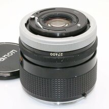 美品 レア Canon FD 35mm f2 銀枠 クロームリング 凹み 最大絞り16 〇 広角 単焦点 プライム マニュアル オールドレンズ フード付き_画像5