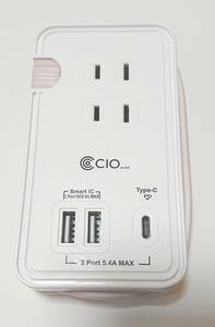 【中古品・送料無料】 CIO-KJ-C04 電源タップ USB3ポート/ACプラグ3口 PD対応充電器 