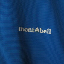 送料無料 美品 即決 モンベル クールパーカ メンズMサイズ ブルー mont-bell 夏向けパーカー アウトドア キャンプ_画像3
