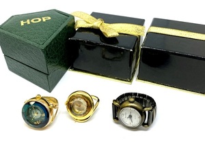 [ prompt decision ] ring watch clock ring ring 3 point set GP moveable immovable Junk HOP MAVY MAISON