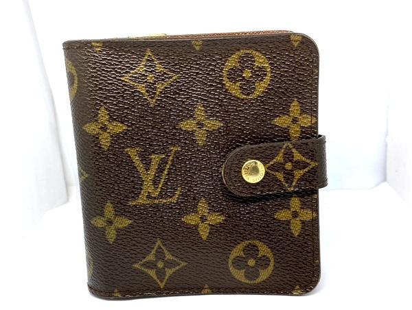 【即決】 LOUIS VUITTON ルイ ヴィトン モノグラム コンパクトジップ M61667 CT0050 2つ折り財布 ユニセックス