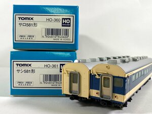 3-60＊HOゲージ TOMIX HO-360 サロ581形 / HO-361 サシ581形 トミックス 鉄道模型 まとめ売り(acc)