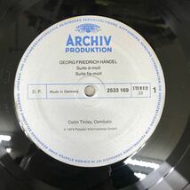 独ARCHIV コリン・ティルニー　ヘンデル　チェンバロ組曲　第1巻_画像3