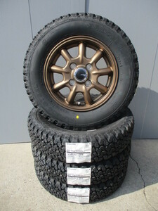 新品4本セット■ブリヂストンRD-604■145/80R12LT 80/78N(145R12 6PR)■JP STYLE Bany(マットブロンズ)軽バン軽トラエブリーキャリーNバン