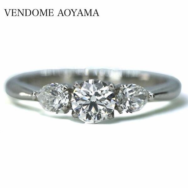 VENDOME AOYAMA ヴァンドーム青山 pt950 ダイヤモンドリング 計0.448ct 10号 エンゲージメントリング