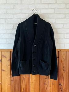 COMME CA MEN men's knitted cardigan M size black black long sleeve Comme Ca men jacket outer garment knit cardigan jacket ②