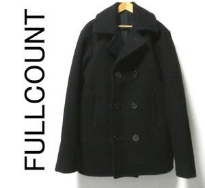 定価6.6万 美品 FULLCOUNT フルカウント 1950s MELTON 8BUTTON P COAT 2841 8ボタン メルトンウール Pコート ピーコート 42 紺 ネイビー