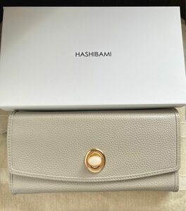 HASHIBAMI ハシバミ　長財布　天然石　ライトグレー 長財布 財布 ロングウォレット